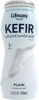 Lifeway Plain Low Fat Kefir, 3.5 Fluid Ounce -- 24 per case