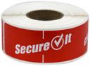 National Checking Secure It Red Permanent Label, 1 x 3 inch -- 2 rolls per case