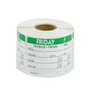 National Checking DateIt Item Date Use By Friday Removable Food Safety Label Roll, 500 count per roll.