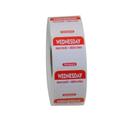 National Checking Company Dateit Red Trilingual Permanent Label - Wednesday, 1 x 1 inch -- 1000 per case.