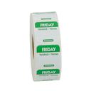 National Checking Company Dateit Green Trilingual Permanent Label - Friday, 1 x 1 inch -- 1000 per case.