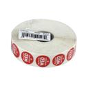 National Checking Company Dateit Red Trilingual Removable Label - Wednesday, 0.75 inch Circle -- 2000 per case.
