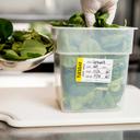 National Checking Company Dateit Yellow Trilingual Item/Date/Use By Removable Label - Tuesday, 2 x 3 inch -- 500 per case.