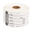 National Checking Company Dateit Black Trilingual Item/Date/Use By Removable Label - Sunday, 2 x 3 inch -- 500 per case.