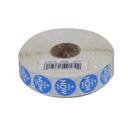 National Checking Company Dateit Blue Trilingual Permanent Label - Monday, 0.75 inch Circle -- 2000 per case.