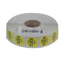 National Checking Company Dateit Yellow Trilingual Permanent Label - Tuesday, 0.75 inch Circle -- 2000 per case.