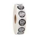 National Checking Company Dateit Black Trilingual Permanent Label - Sunday, 0.75 inch Circle -- 2000 per case.