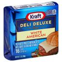 Kraft Deli Deluxe American White Sliced Cheese, 12 Ounce -- 12 per case.