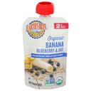 Earths Best Organic Banana Blueberry Oat Puree for 6 Plus Months Baby, 3.5 Ounce Pouch -- 12 per case