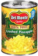 Del Monte Crushed Pineapple in Juice, 20 Ounce Can -- 12 per case