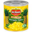 Del Monte Pineapple Tidbits in 100 Percent Juice, 15.25 Ounce Can -- 12 per case