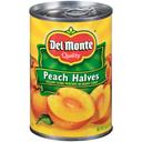 Del Monte Yellow Cling Peach Halves in Heavy Syrup, 0.95 Ounce -- 12 per case.