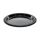 Pactiv Black Plastic Plate, 8 7/8 inch -- 400 per case