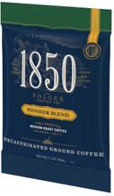 Folgers 1850 Pioneer Blend Medium Roast Decaffeinated Ground Coffee, 2.5 Ounce -- 24 per case.