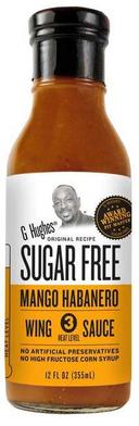 G Hughes Sugar Free Mango Habanero Wing Sauce, 12 Ounce -- 6 per case