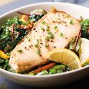 Trident Seafoods Skin On Loin Cut Halibut Steak - 8 Ounce Pieces, 10 Pound