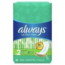 Always Unscented Ultra Thin Pads with Wings Size 2 Long, 40 count -- 6 per case