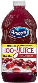 Ocean Spray 100 Percent Cranberry Juice, 64 Fluid Ounce -- 8 per case