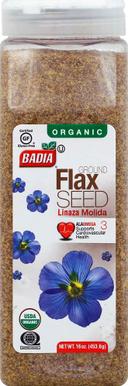 Badia Organic Ground Flax Seed, 16 Ounce -- 4 per case