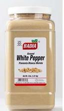 Badia White Pepper, 4 Pound -- 4 per case