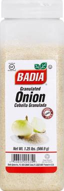 Badia Granulated Onion, 1.25 Pound Bottle -- 6 per case