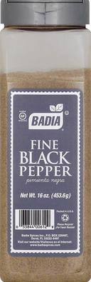 Badia Black Fine Ground Pepper, 16 Ounce -- 6 per case