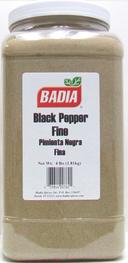 Badia Ground Fine Black Pepper, 4 Pound Bottle -- 4 per case