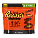 Reeses Thins Dark Chocolate Peanut Butter Cup - Stand Up Bag, 7.37 Ounce -- 8 per case
