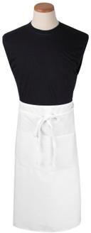 RITZ Chefs Line Bistro White 2 Pockets Waist Apron