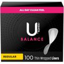 U By Kotex Balance Super Premium Pantiliner, 100 count -- 5 per case