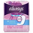 Always Unscented Regular Thin Pantiliner - 20 count per pack -- 24 packs per case