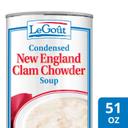 Single LeGout New England Clam Chowder Condensed Canned Soup, 51 Ounce