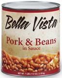 Bella Vista Low Sodium Pork and Beans, Number 10 Can -- 6 per case