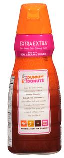 Dunkin Donuts Extra Extra Coffee Creamer, 32 Fluid Ounce -- 6 per case.