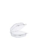 Dart 5 in Square Staylock OPS Plastic Clear Container with Hinged Lid, 5 1/4 x 5 5/8 x 2 3/4 inch -- 500 per case.