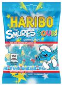 Haribo Confectionery Smurfs Sour Gummy Candy, 4 Ounce -- 12 per case.