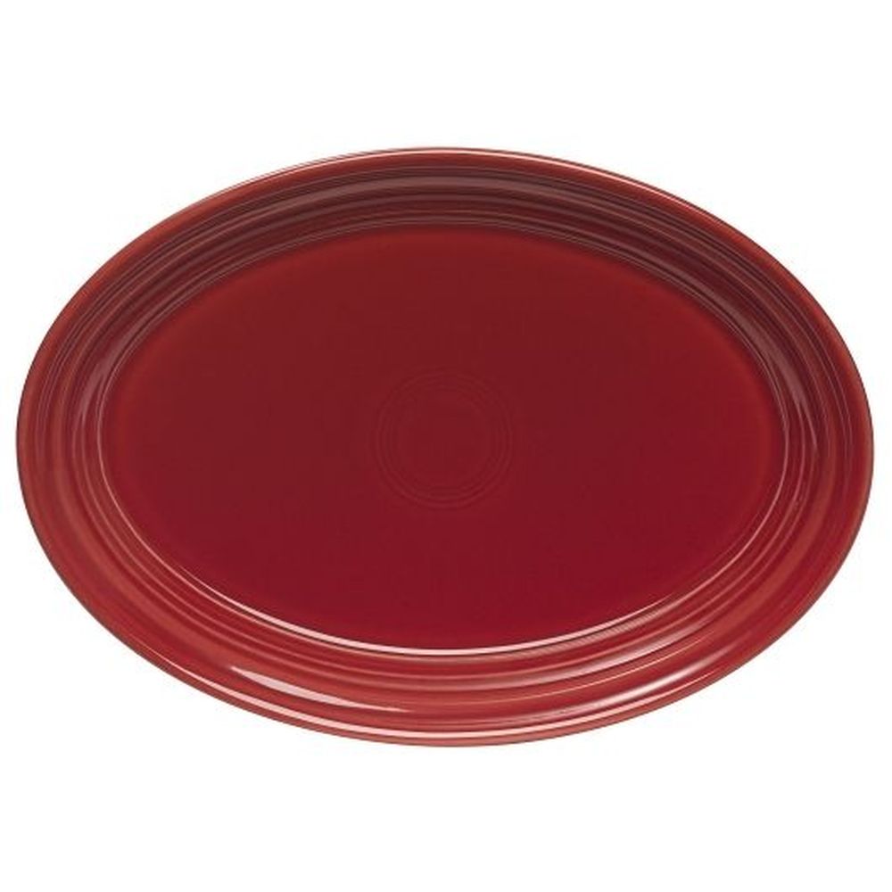Fiesta Large Scarlet Oval Serving Platter, 13 5/8 x 9 1/2 inch -- 12 per case