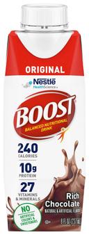 Nestle Boost Original Rich Chocolate Balanced Nutritional Drink, 8.01 Fluid Ounce -- 24 per case