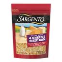 Sargento Off The Block Fine Cut Shredded Natural 4 Mexican Cheese Blend, 8 Ounce -- 12 per case