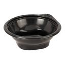 Fabri-Kal SideKicks Polypropylene Black Round Microwavable Container, 6 Ounce Capacity -- 750 per case.