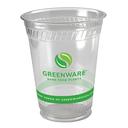 Greenware B Size Compostable Plastic Cold Drink Cup with Print, 16 Ounce Capacity -- 1000 per case.