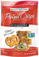 Pretzel Crisps Original Garlic Parmesan and Everything Pretzel Cracker- Shipper -- 48 per case.