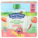 Stonyfield Farm 3.2 Ounce Organic Strawberry Smash Fruit and Veggie Blend Smoothie, 4 count -- 6 per case