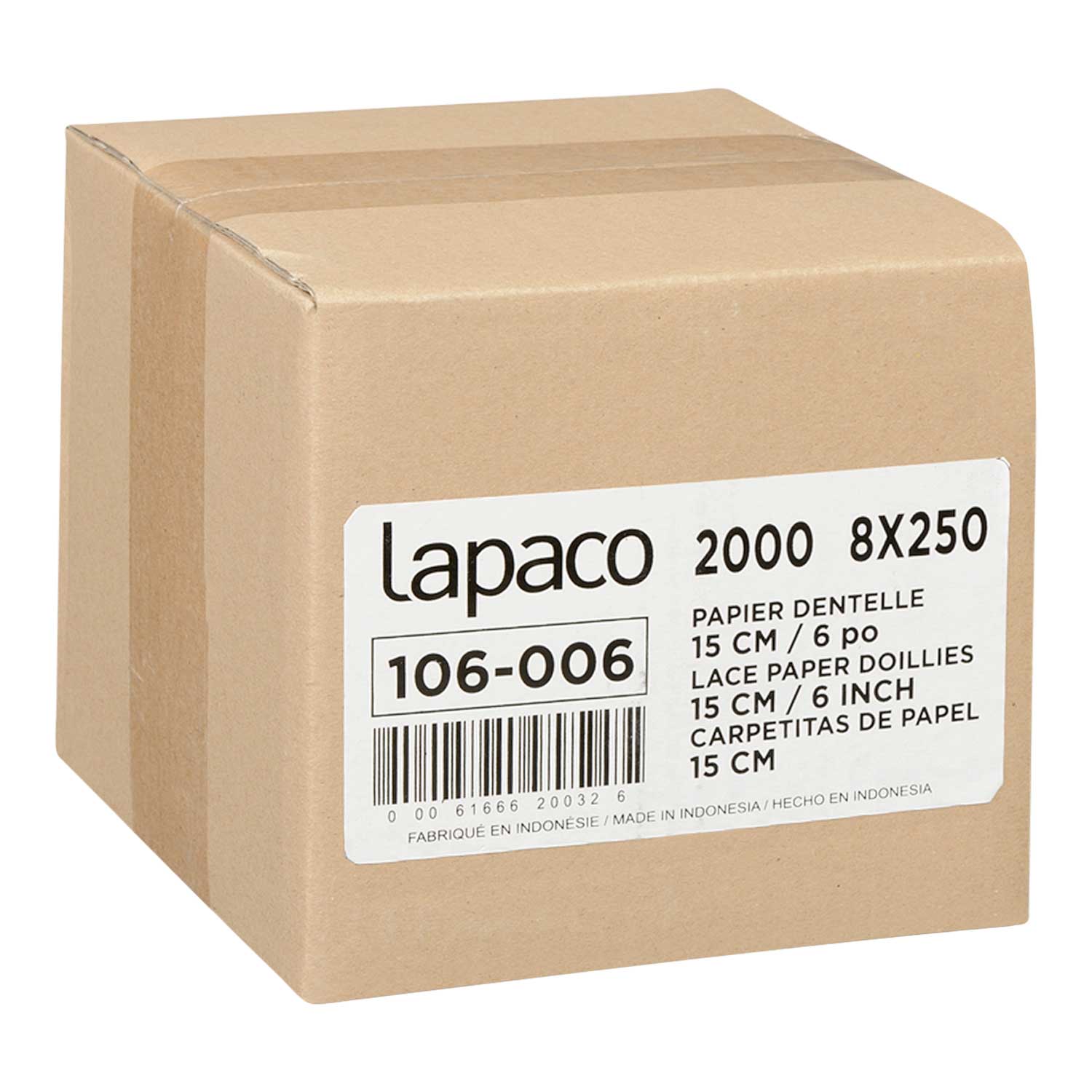 Lapaco Cash and Carry Lancaster Doilie, 6 inch -- 2000 per case.