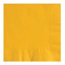 Lapaco Plain 2 Ply Sunny Yellow Beverage Napkin -- 1000 per case.