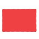 Lapaco Red Scalloped Edge Placemat, 9-3/8 x 13-1/4 inch -- 1000 per case