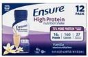 Ensure High Protein Vanilla Nutrition Shake - Value Pack, 8 Ounce Bottle -- 12 per case