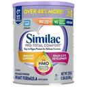 Similac Pro Total Comfort Easy To Digest Milk Based Powder Infant Formula with Iron, 1.86 Pound Can -- 6 per case
