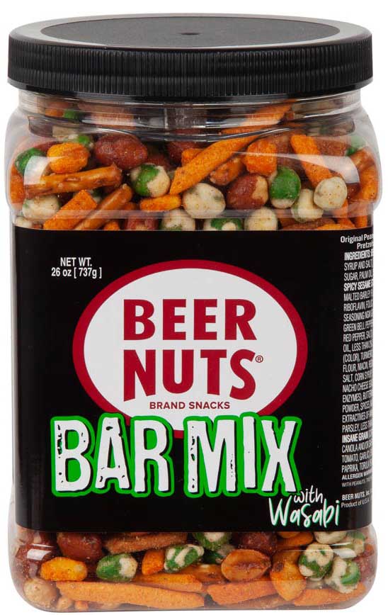 Beer Nuts Bar Mix with Wasabi, 26 Ounce Jar -- 12 per case