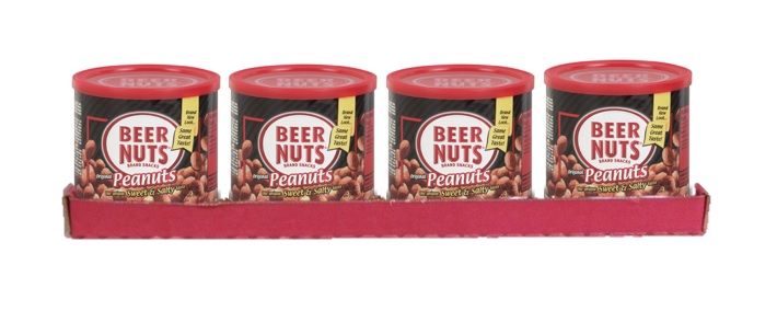 Beer Nuts Original Sweet and Salty Peanuts, 12 Ounce Can -- 12 per case.